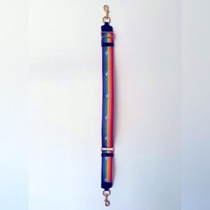MARC JACOBS Rainbow Guitar Strap Stripes Stars Gold Hardware *STRAP ONLY*